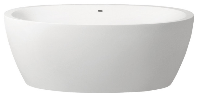 Aquatica Sensuality Mini Freestanding Solid Surface Bathtub, White