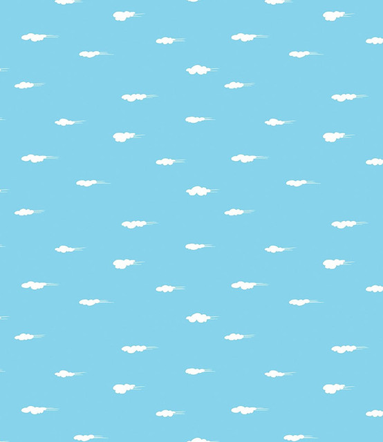 Lola Daydream Sky Blue PVC Tablecloth, 140x140 cm