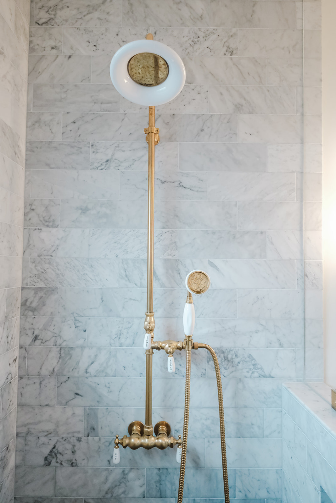 Timeless Marble & Brass Bathroom Remodel