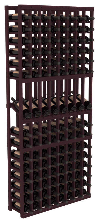 8 Column Display Row Wine Cellar Kit, Redwood, Burgundy