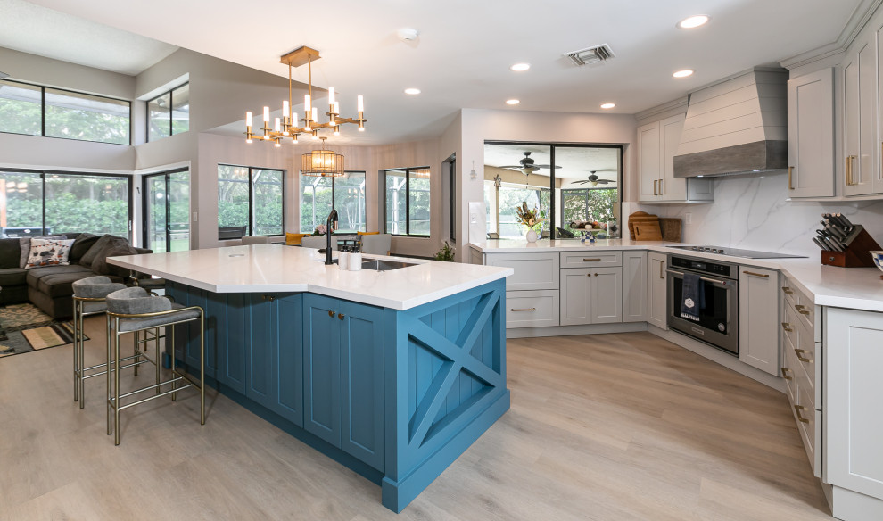 Inspiration for a transitional kitchen remodel in Miami