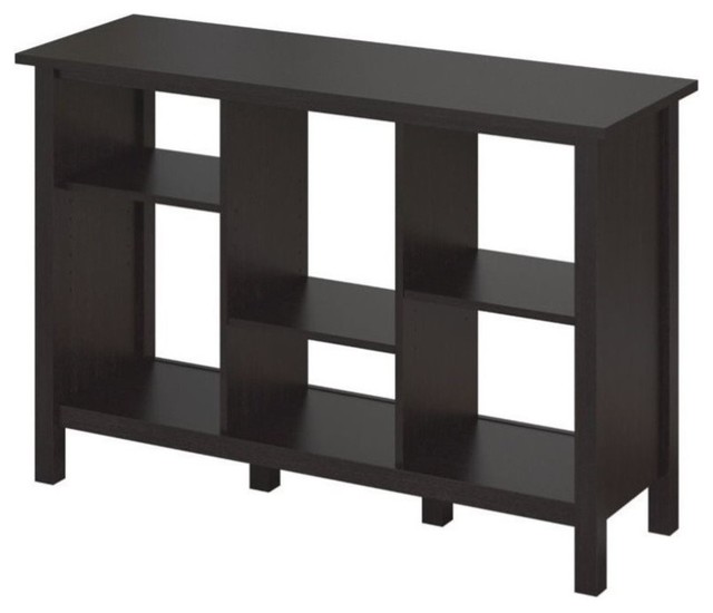 Pemberly Row 6 Cubby Bookcase Espresso Oak Pemberly Row 6 Cubby Bookcase Espresso Oak
