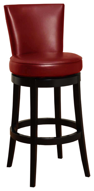 Galacia Swivel Barstool Red Bonded, Red Leather Bar Stools With Back