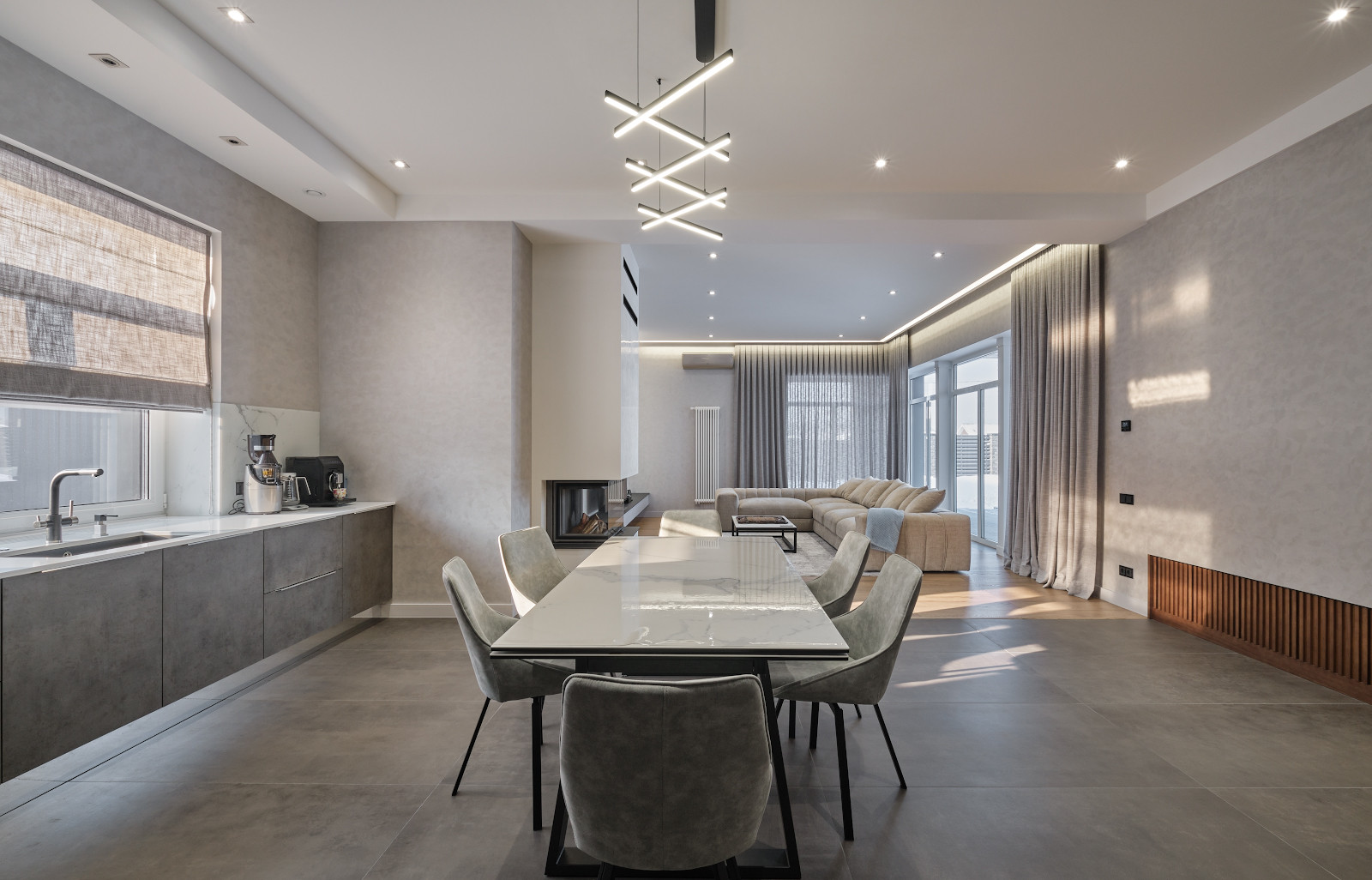 Интерьерная съёмка загородного дом