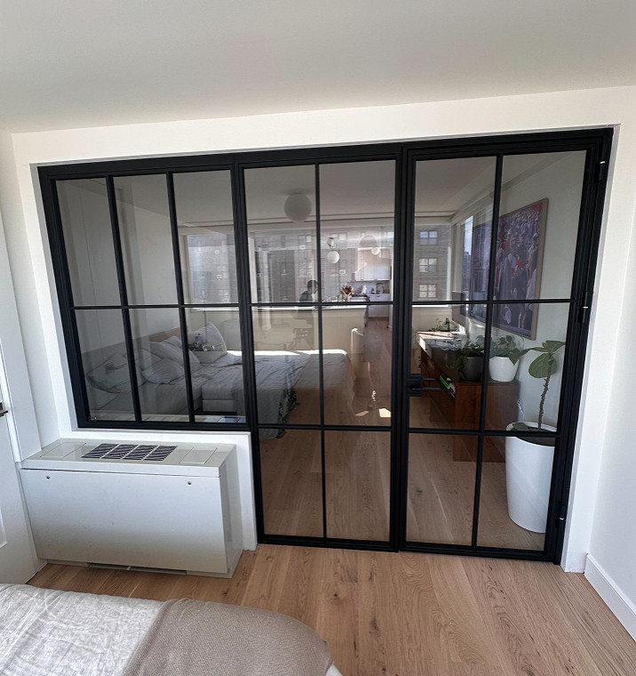 Loft Partition Window Custom Trevi Steel & Glass Partition System for a Modern NY Loft ...