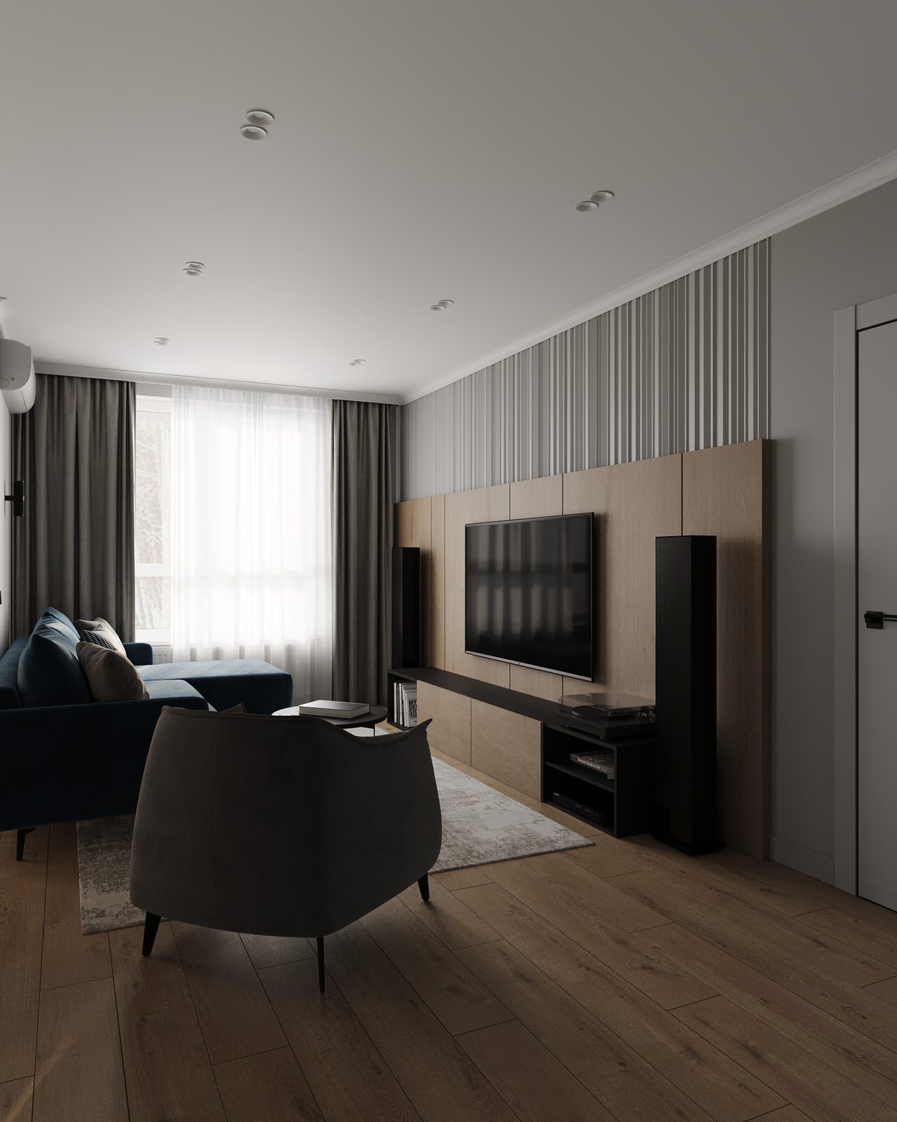 Кухня-гостиная (четырехкомнатная квартира в ЖК "Илмари", Пенза)