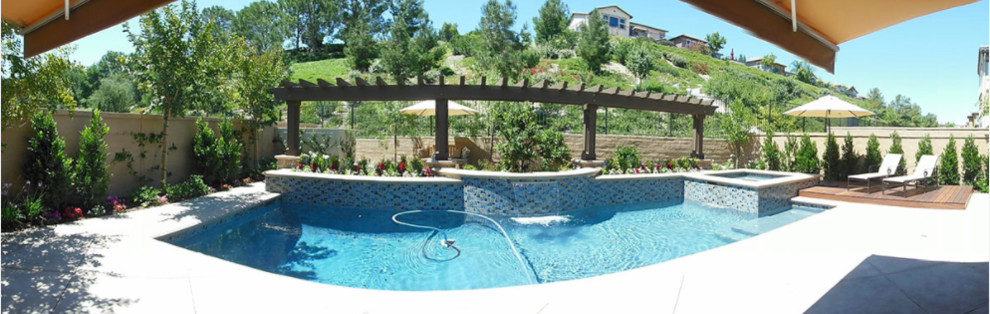 Example of a transitional pool design in Orange County