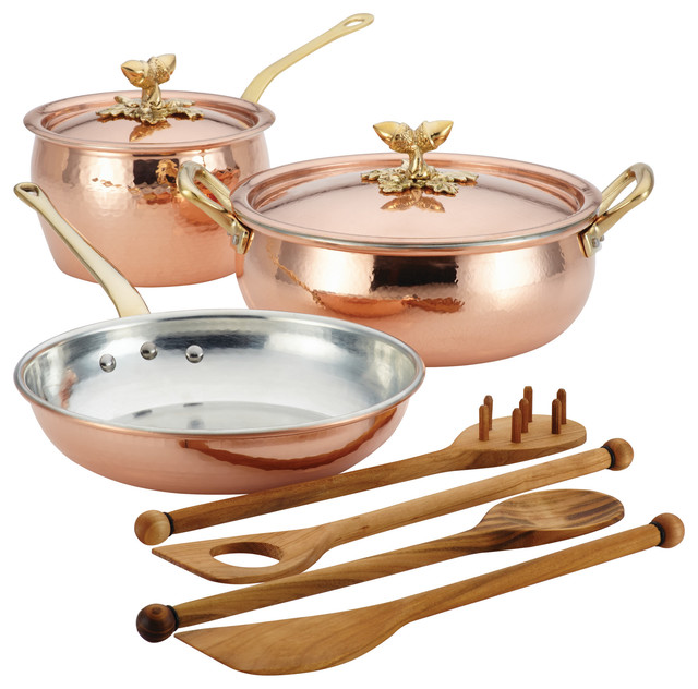 Ruffoni Historia Decor 5Piece Cookware Set Rustic Cookware Sets