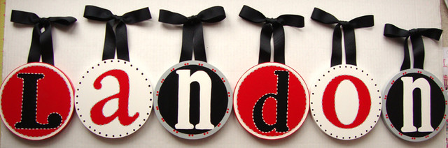 Landon's Hand Painted Round Wall Letters