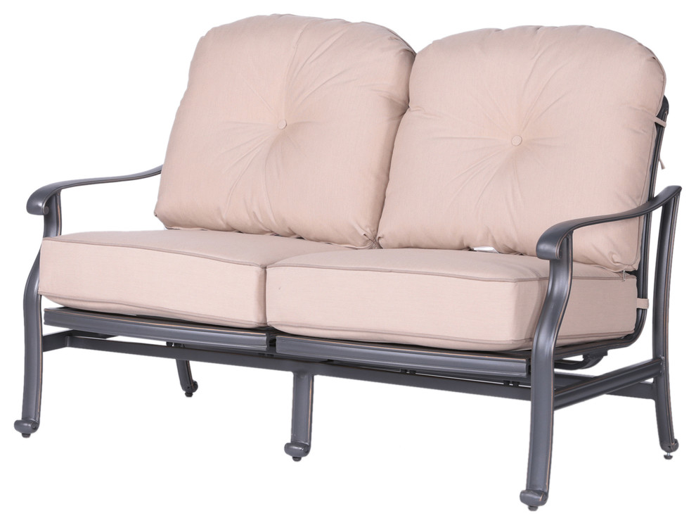 Athens Loveseat Action Chair with Cushion in High Back - Best Indoor or Outdoor