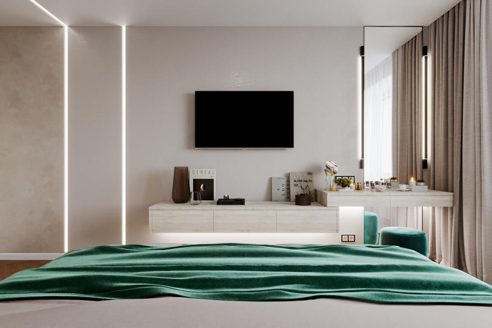 Квартира  с зелёными акцентами