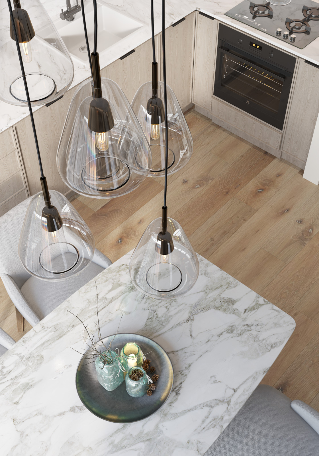 Визуализация квартиры в бежевых тонах