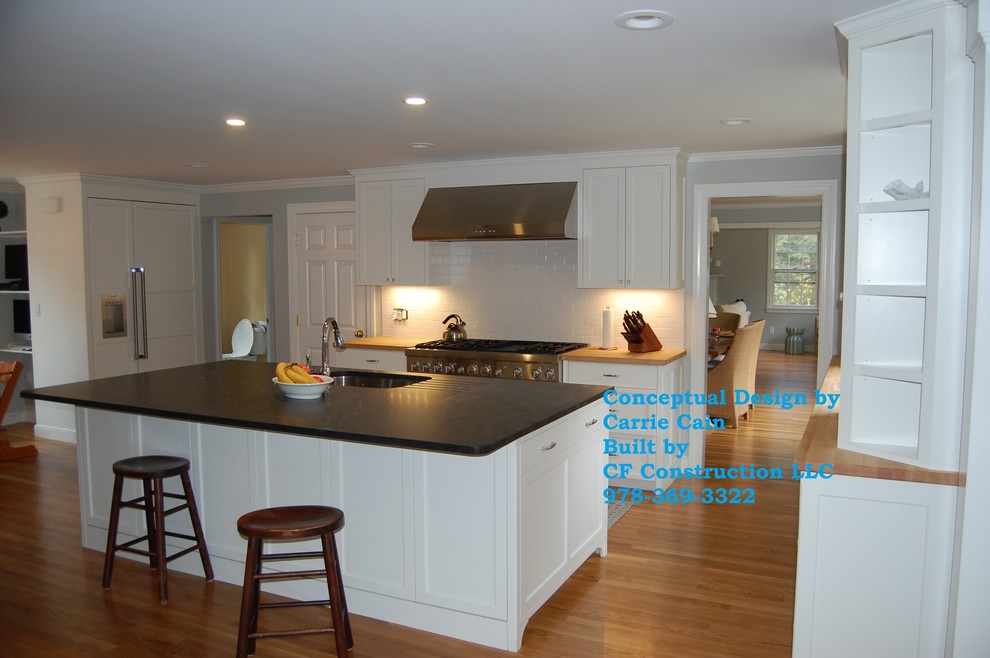 Transitional kitchen photo in Boston
