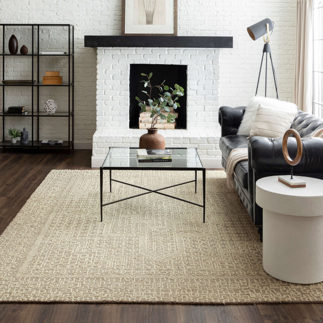 Karastan Rugs Hinoki Oatmeal 5'x8' Area Rug, 5'x8' - Contemporary ...