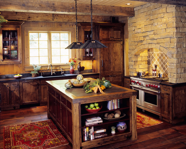Mountain Cabin - Traditional - Kitchen - Other - by Johnson Architecture