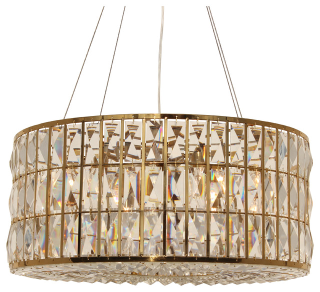 The Monroe Round Clear Crystal, Lightupmyhome Weston Rectangular Glass Drop Crystal Chandelier Antique Brass