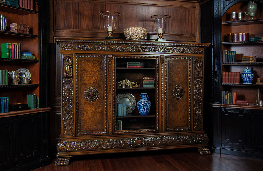 Wood Paneled Library Traditional Other by Aspen Associates LLC
