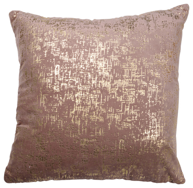 Dashiell Silver Beaded Pillow, Dark Pink, 20x20