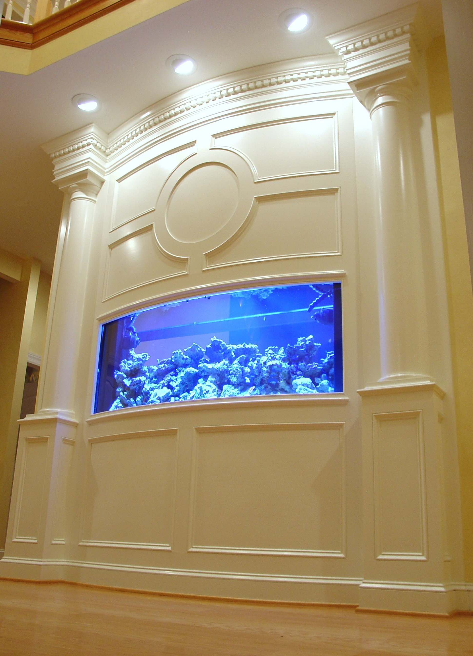 Built Ins With Tv And Fish Tank Houzz