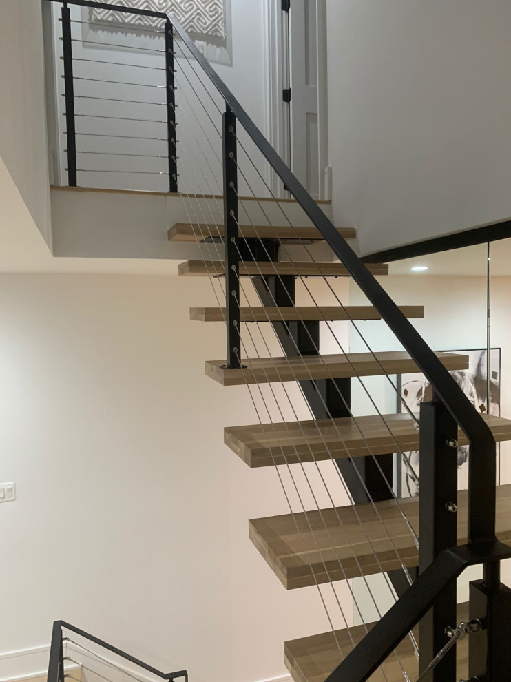 Metal Staircase w/ cable railings