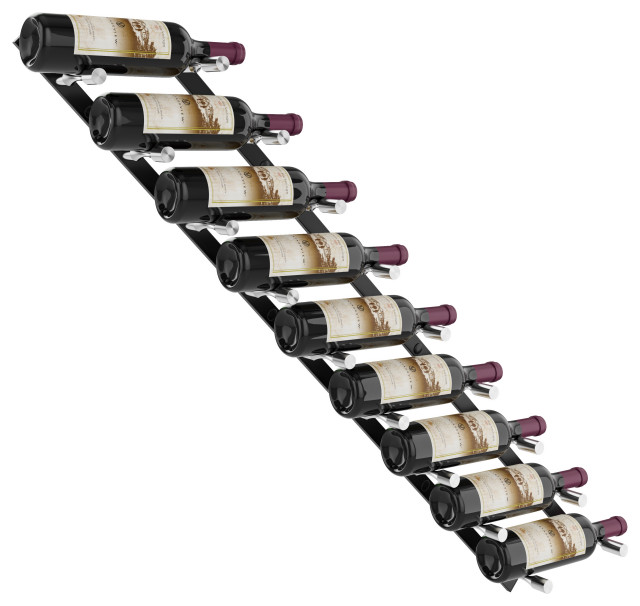 Vino Pins Flex 45 (wall mounted metal wine rack), 9 Bottlles ...