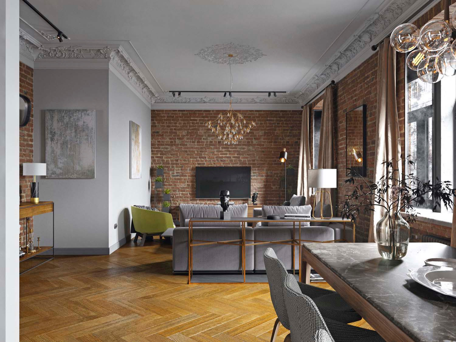 Дизайн проект квартиры в доходном доме 1901 года постройки на Страстном бульваре