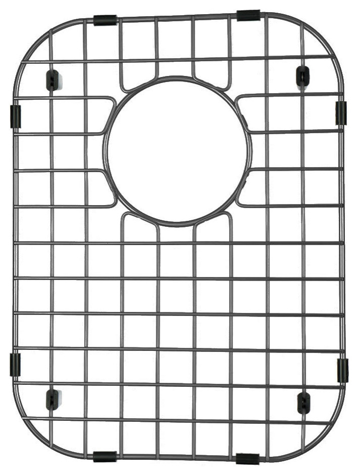 Matte Black 304 Stainless Steel Kitchen Sink Bottom Grid, 13x16