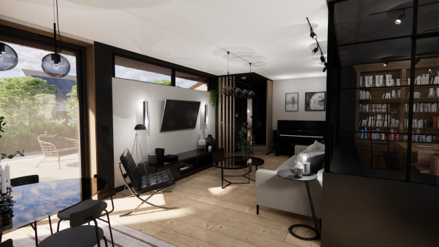 Salon du projet T E I R E S I A S contemporary-living-room