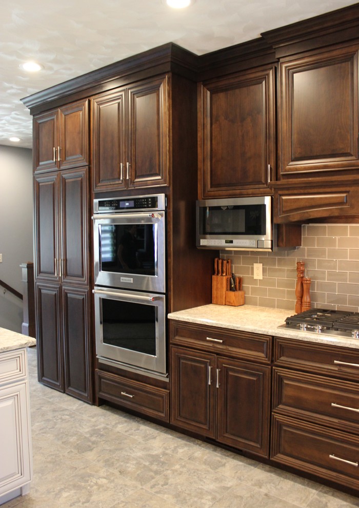 Geneseo, IL- Rich Mocha Stained Cabinets and Cambria Berwyn Quartz