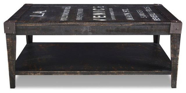 Reclaimed Wood Graffiti Coffee Table Industrial Coffee Tables