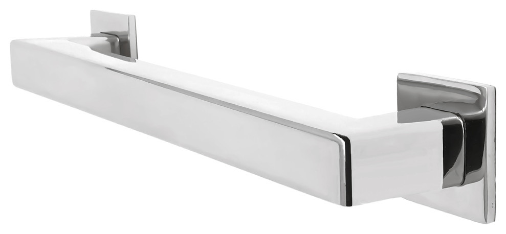 Blended Stainless Steel Grab Bar, Bright Polished, 16"