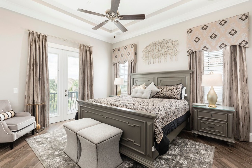 Photo of a transitional bedroom in Orlando.