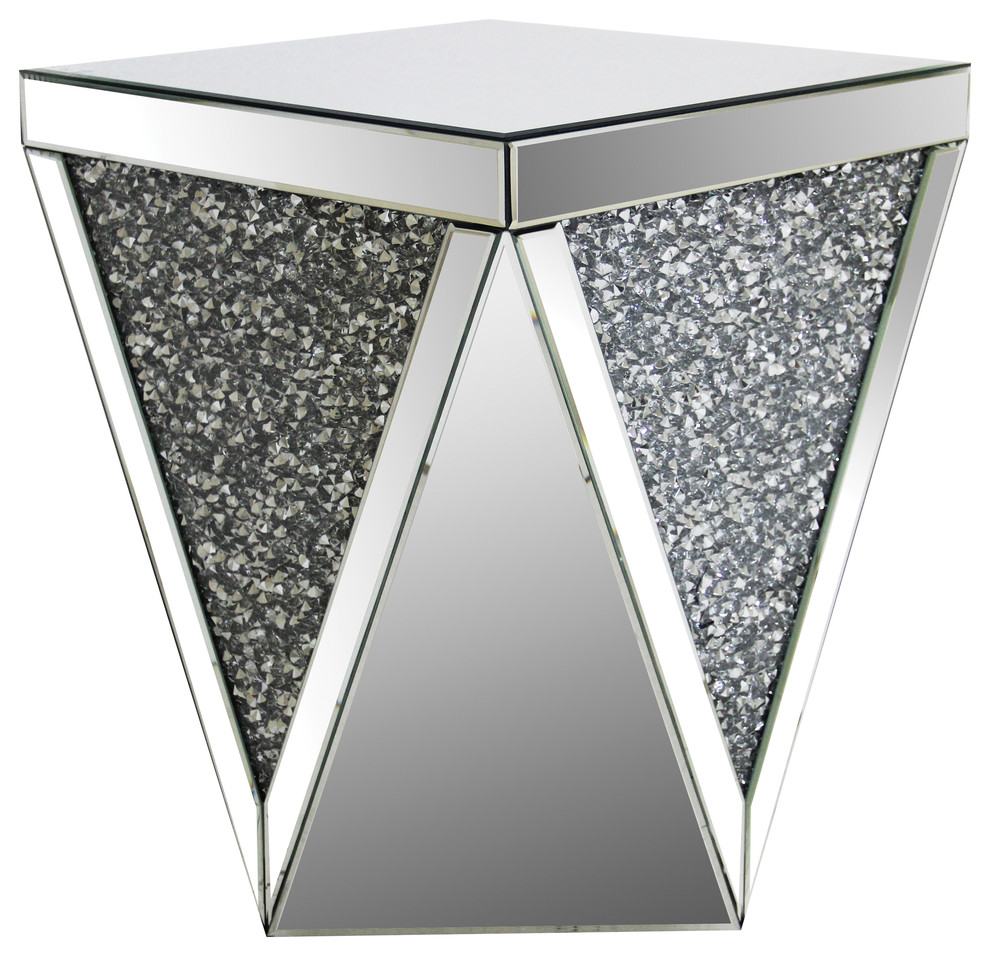 Noralie Mirrored End Table