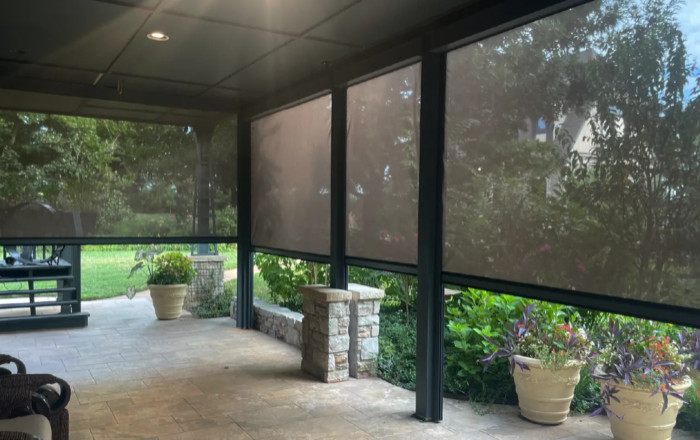 Motorized Shade Installations Indoor and Outdoor