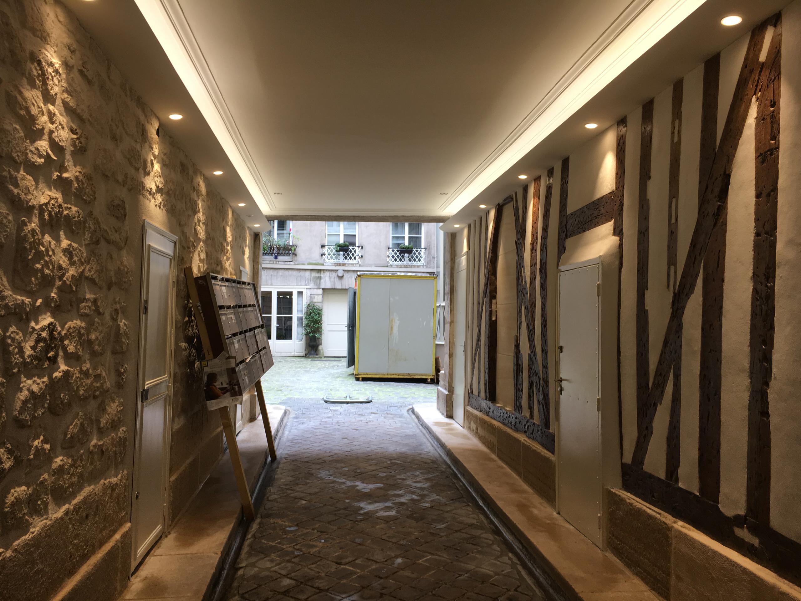 Projet porche d'immeuble parisien