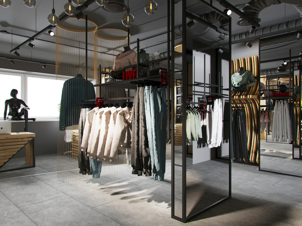 Интерьер магазина одежды