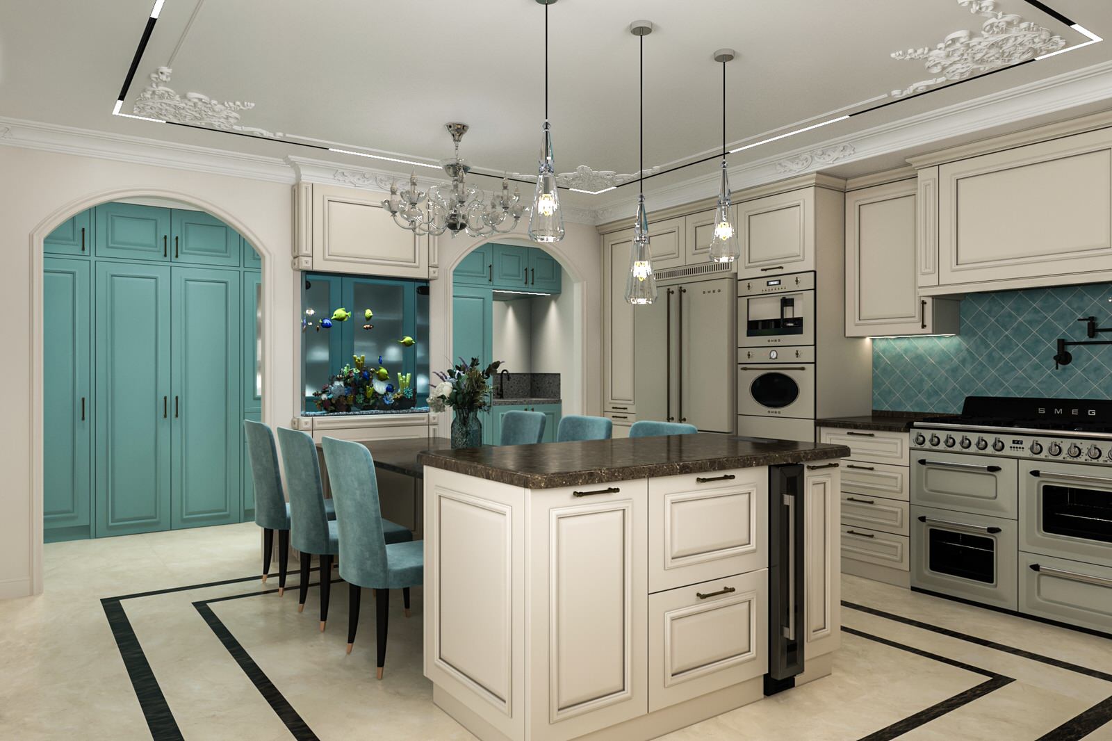 Кухня в Загородном доме на Ильинском щоссе