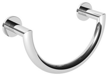 Ginger Kubic Collection Towel Ring Polished Chrome