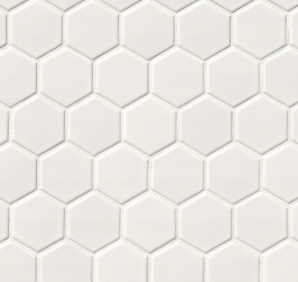 Hexagon Backsplash White