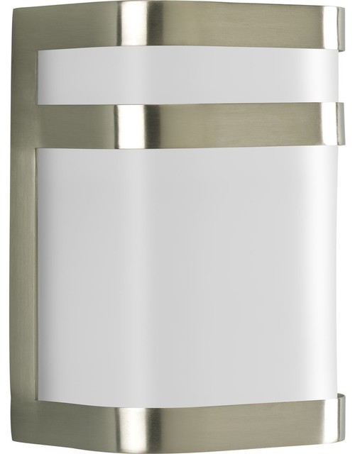 Progress Lighting P5800-09 1-Light Wall Lantern with White Acrylic Diffuser