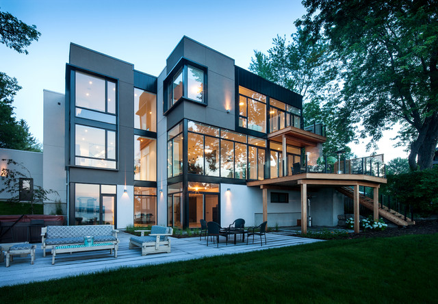 Ottawa River Home contemporaneo-fachada
