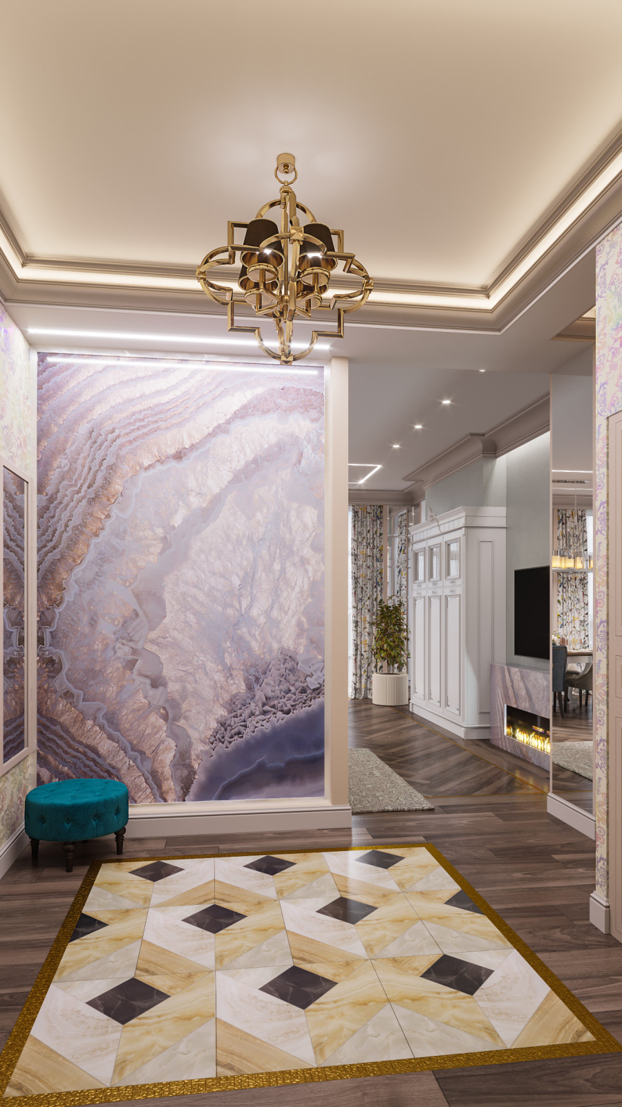 Дизайн проект квартиры "Элегантная роскошь"