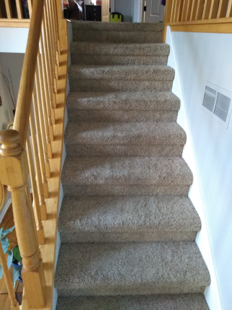 Staircase renovation with flooring