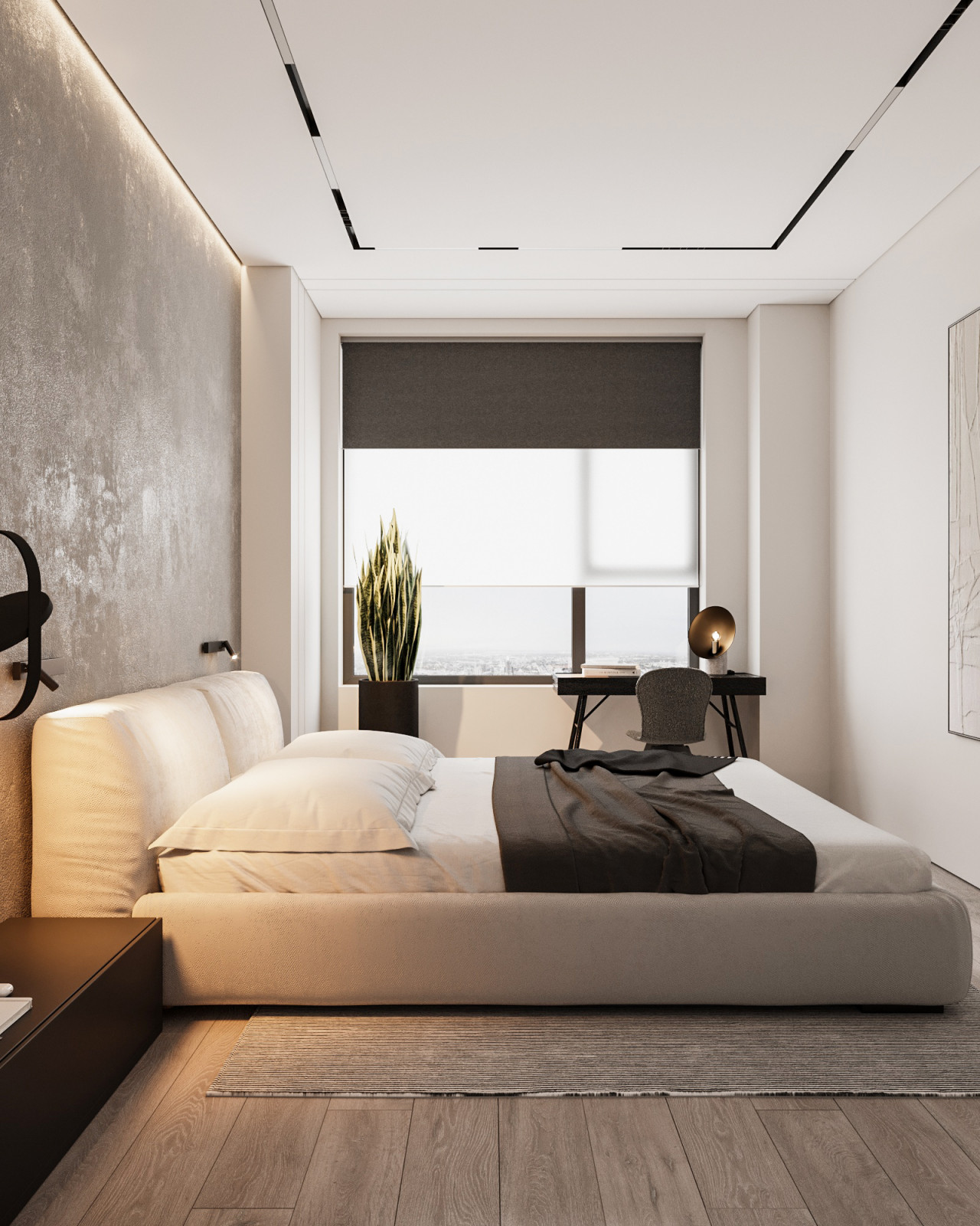 ЖК "Небо" современный интерьер в стиле минимализм 105 кв.м