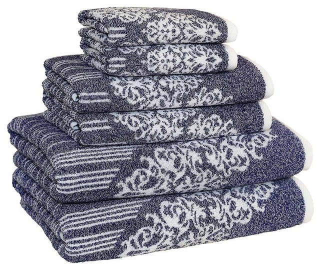 Gioia 6Piece Towel Set Contemporary Bath Towels by Linum Home