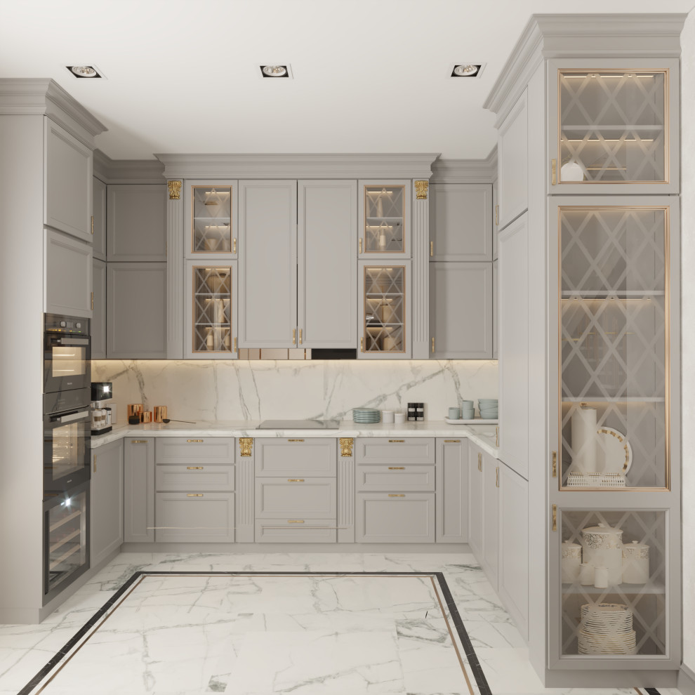 Кухня в сером цвете