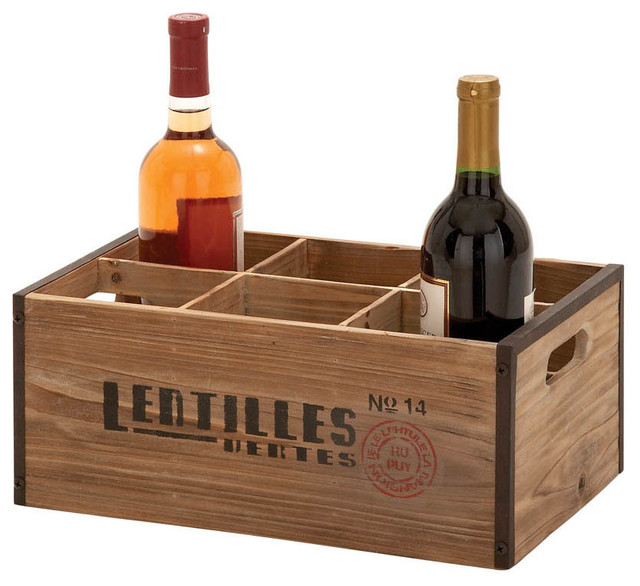 Wood Wine Holder 14in.W, 6in.H Unique Home Accents