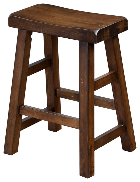 Sunny Designs Savannah Saddle Seat Stool Traditional Bar Stools Savannah Saddle Seat Stool 24