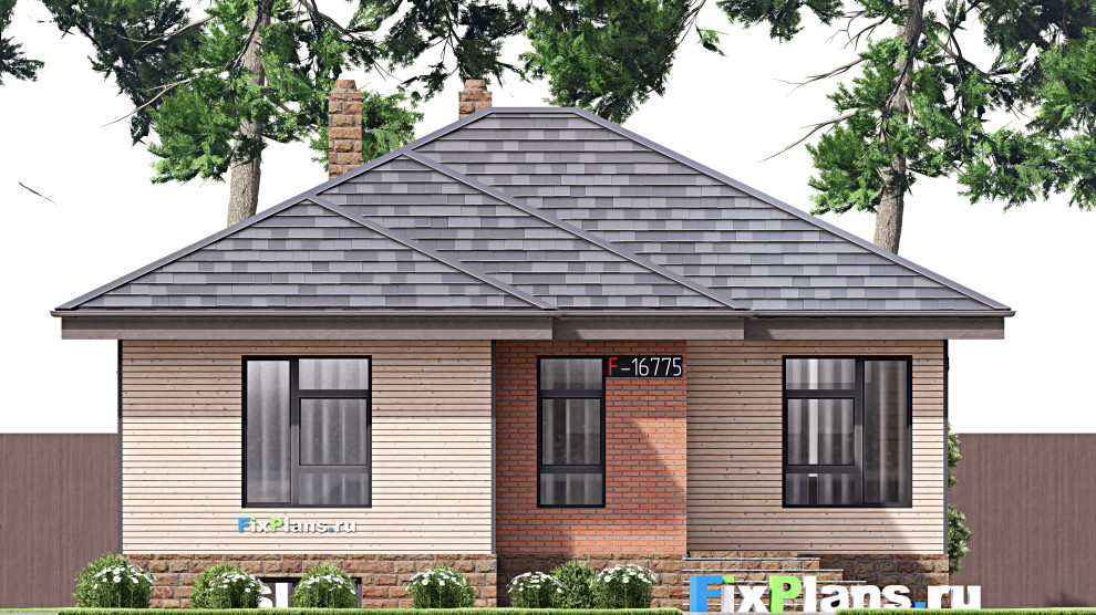 Проект одноэтажного дома 11х16м S206м2 F-16775