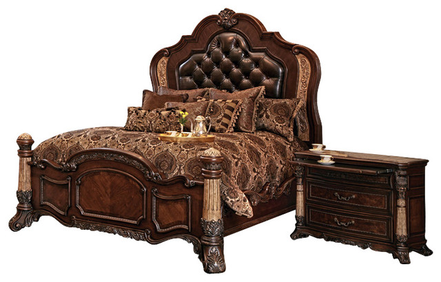 victoria palace 4-piece california king panel bedroom set